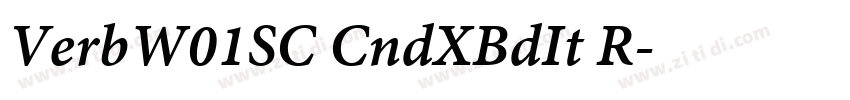 VerbW01SC CndXBdIt R字体转换